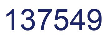 Número 137549 imagen azul