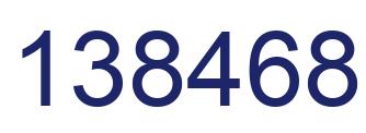 Number 138468 blue image