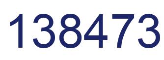 Number 138473 blue image
