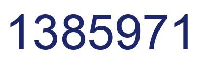 Number 1385971 blue image