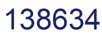 Number 138634 blue image
