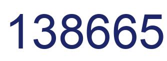 Number 138665 blue image
