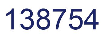 Number 138754 blue image