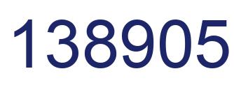 Number 138905 blue image