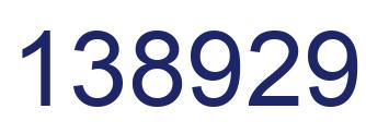 Number 138929 blue image