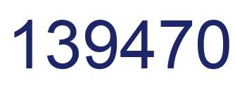 Number 139470 blue image