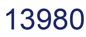 Number 13980 blue image