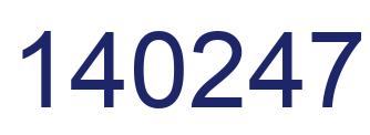 Number 140247 blue image