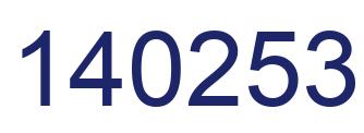 Number 140253 blue image