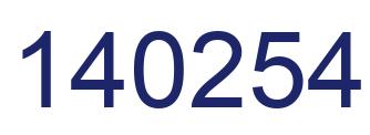 Number 140254 blue image