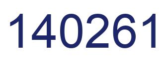 Number 140261 blue image