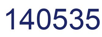 Number 140535 blue image
