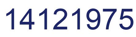 Number 14121975 blue image