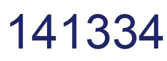 Number 141334 blue image