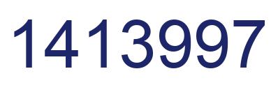 Number 1413997 blue image