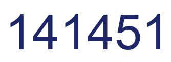 Number 141451 blue image