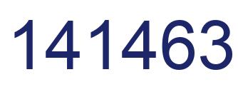 Number 141463 blue image