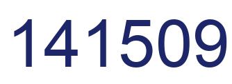Number 141509 blue image