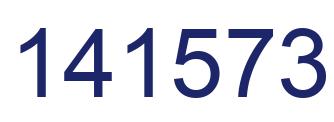 Number 141573 blue image