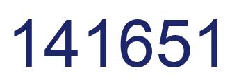 Number 141651 blue image