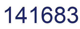 Number 141683 blue image