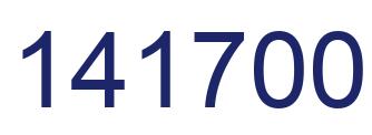 Number 141700 blue image