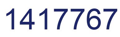 Number 1417767 blue image