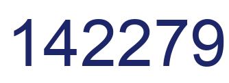 Number 142279 blue image