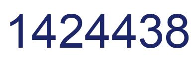 Number 1424438 blue image