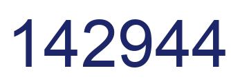 Number 142944 blue image