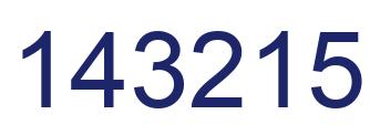 Number 143215 blue image