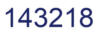 Number 143218 blue image
