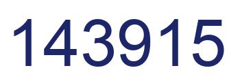Number 143915 blue image