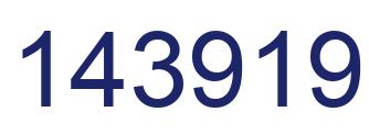 Number 143919 blue image