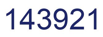Number 143921 blue image