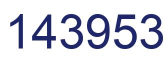 Number 143953 blue image
