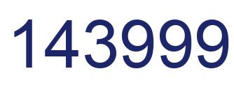 Number 143999 blue image