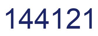 Number 144121 blue image