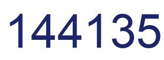 Number 144135 blue image