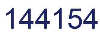 Number 144154 blue image