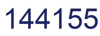 Number 144155 blue image