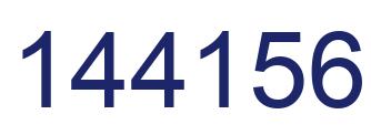 Number 144156 blue image