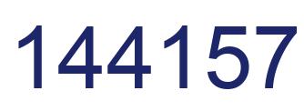 Number 144157 blue image