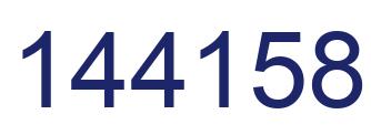 Number 144158 blue image