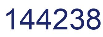 Number 144238 blue image