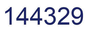 Number 144329 blue image