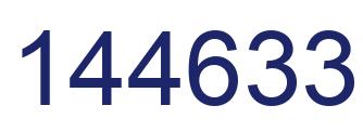 Number 144633 blue image