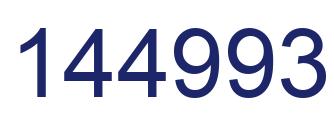 Number 144993 blue image
