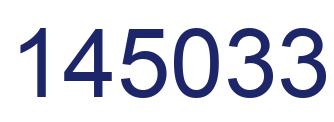 Number 145033 blue image