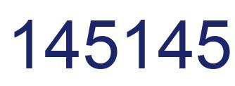 Number 145145 blue image